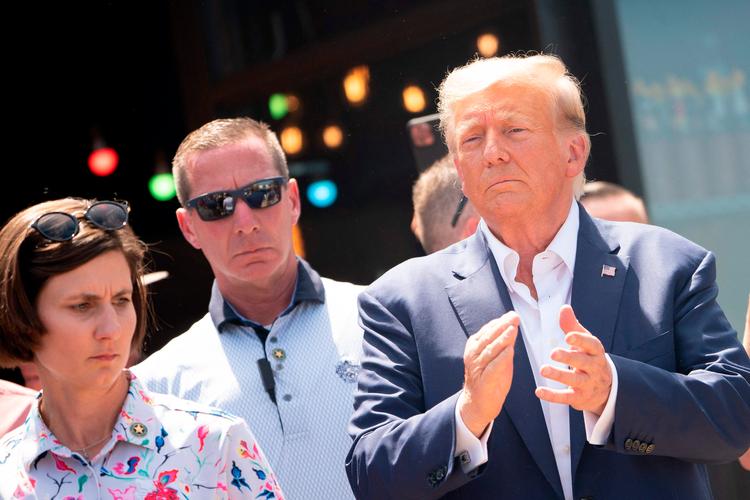Donald Trump under et arrangement i Iowa forleden. Iowa er første stat, hvor vælgerne skal afgøre, hvem de skal have som præsidentkandidat. Foto: Stefani Reynolds/Ritzau Scanpix