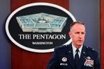 Talsperson Patrick Ryder til et tidligere pressemøde i Pentagon. Foto: Kevin Dietsch/Ritzau Scanpix