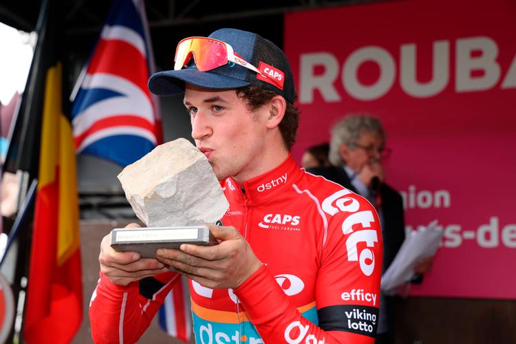 Cykelrytter Tijl De Decker er afgået ved døden efter et voldsomt styrt til træning. Han vandt i foråret ungdommens udgave af klassikeren Paris-Roubaix. Foto: Imago/laurent Sanson/Ritzau Scanpix