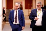 Konservative Folkepartis formand Søren Pape Poulsen (C) og partisekretær Søren Vandsø ankommer til det Konservative gruppemøde på Christiansborg.   Foto: Jens Dresling