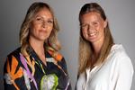 Viaplay, der gennem en lang årrække har dækket Superligaen, vil også fremover vise tv fra dansk fodbolds bedste liga, nu sammen med TV 2. Her ses Viaplay-værterne Signe Vadgaard og Stine Jensen. Foto: Lars E./Viaplay