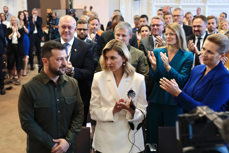 Arkivfoto af Olena Zelenska, da hun besøgte Danmark i august.  Foto: Mads Nissen