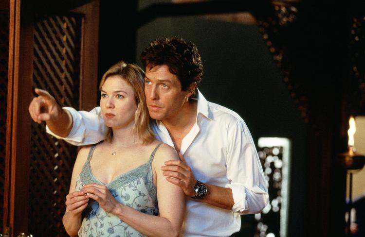 En scene fra filmen 'Bridget Jones - på randen af sund fornuft': Her Renee Zellweger og Hugh Grant.   Foto: Pr Foto/PR-materiale