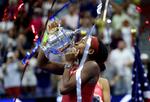 Med sine 19 år er Coco Grauff den yngste vinder af US Open siden Serena Williams' sejr i 1999. Efter kampen takkede hun alle dem, der ikke har troet på hende. Foto: Mike Segar/Ritzau Scanpix