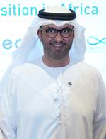 Sultan Al-Jaber, leder af det kommende topmøde, har grund til at smile over, at en ny klimarapport åbner en kattelem for at blive ved med at brænde fossiler af. Han er nemlig også direktør for det nationale olieselskab i De Forenede Arabiske Emirater.  Foto: Christophe Van Der Perre/Ritzau Scanpix