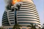 Greater Nile Petroleum Oil Company Tower er Sudans hovedstads mest kendte bygning. Foto: -/Ritzau Scanpix