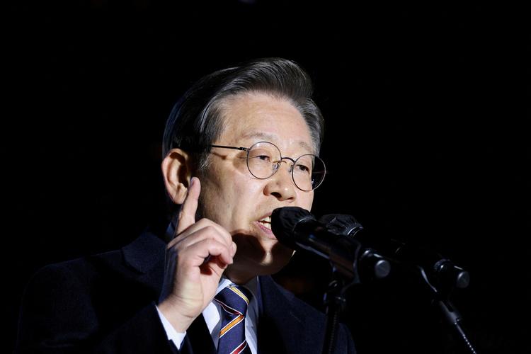 Lee Jae-myung. under sidste års valgkamp. Foto: Kim Hong-ji/Ritzau Scanpix