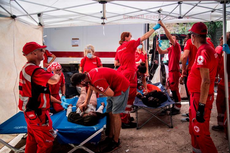13. september kom der et rekordhøjt antal migranter til Lampedusa. Foto: Alessandro Serrano/Ritzau Scanpix