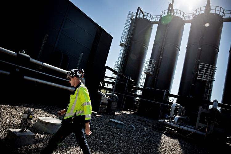 Nature Energys biogasanlæg på Als er ét af 13 anlæg, som selskabet har rundt om i landet. Her skal vindmøllestrøm bruges til at producere mere biogas.   Foto: Martin Lehmann
