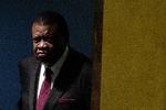 Namibia's pærsident Hage Geingob de rige lande for vaccine-apartheid, da han onsdag i den forgangne uge talte ved FN's Generalforsamling. Foto: Caitlin Ochs/Ritzau Scanpix