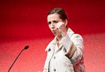 Formand og statsminister Mette Frederiksen ved Socialdemokratiets Årsmøde 2023 i Aalborg Kongres &amp; Kultur Center, søndag den 24. september 2023.. (Foto: Henning Bagger/Ritzau Scanpix) Foto: Henning Bagger/Ritzau Scanpix