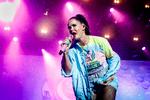 Lene Nystrøm i front for Aqua, da gruppen spillede på Tinderbox i 2022. Resten af året skal Aqua på turné igen, når de spiller 20 koncerter i Nordamerika.  Foto: Per Lange/Per Lange
