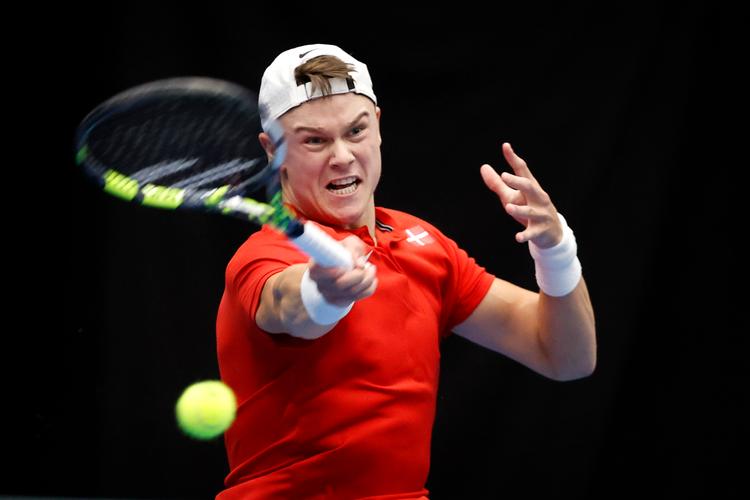 Der er gået 12 dage, siden Holger Rune tabte til Thiago Monteiro i Hillerød, og dem har den 20-årige dansker brugt til at få styr på fysikken. Foto: Jens Dresling