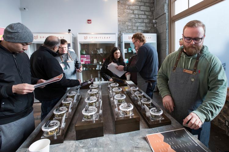 Canadiere har siden 2018 lovligt kunne købe cannabis i butikker. Her er det i en butik i Kingston i provinsen Ontario. Foto: Lars Hagberg/Ritzau Scanpix