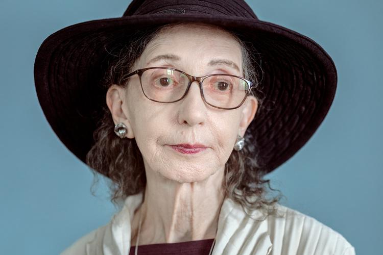 Den amerikanske forfatter Joyce Carol Oates er én af de forfattere, der for nylig kunne se sit navn broderet på fan-kasketter. Foto: Miriam Dalsgaard