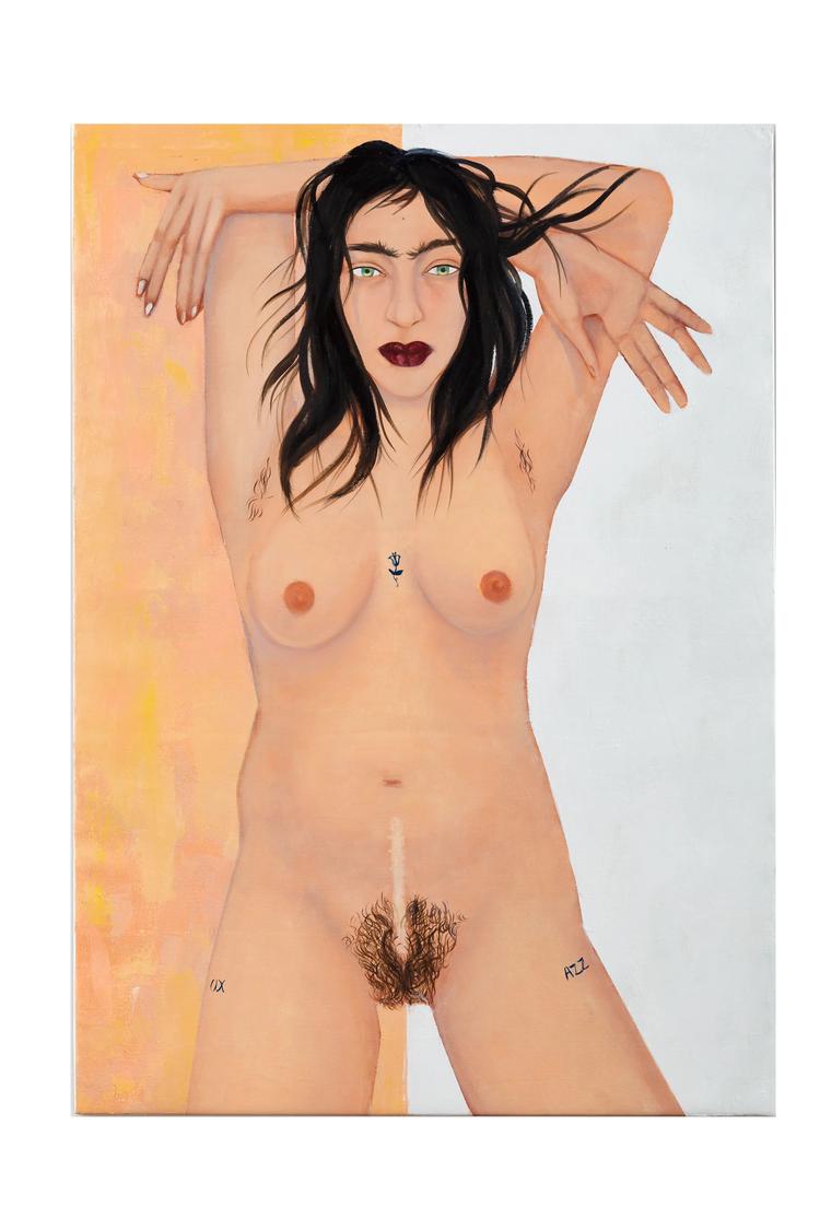 Selvportrættet af Apolonia Sokol hedder 'Me After Another Abortion' og er fra 2021.  Foto: Daniele Molajoli /Me After Another Abortion, 2021. Courtesy of the artist and THE PILL