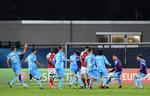 Danmark formåede på pinlig vis både at lukke mål ind og kun slå San Marino med 1-2. Foto: Jennifer Lorenzini/Ritzau Scanpix