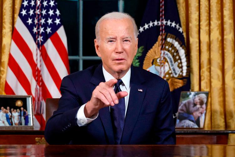 Joe Biden havde været tilbage i USA i mindre end 24 timer, da han gik på skærmen. Foto: Jonathan Ernst/Ritzau Scanpix