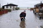 I weekenden blev blandt andet Sønderjylland ramt af voldsomme oversvømmelser, her     Kelstrup Strand nær Haderslev. Foto: Thomas Borberg