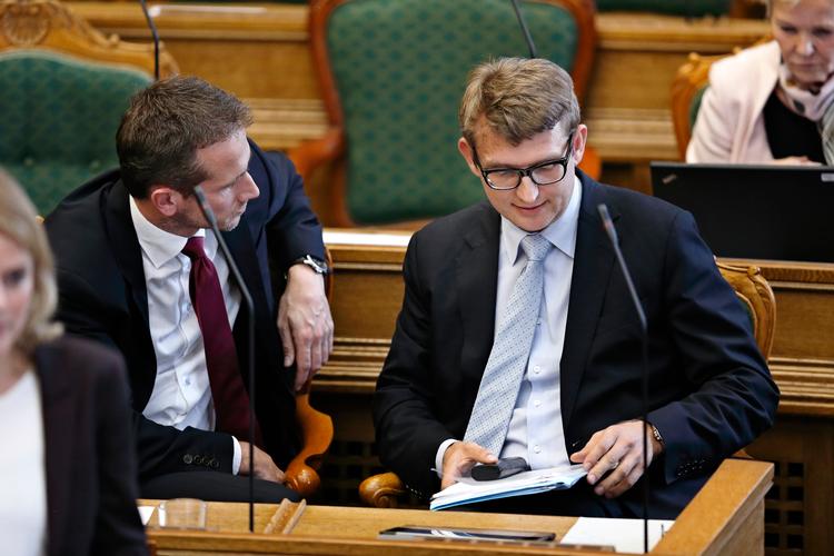 Troels Lund Poulsen og Kristian Jensen fulgtes i mange år ad op gennem rækkerne i Venstre. Arkivbillede.  Foto: Jens Dresling