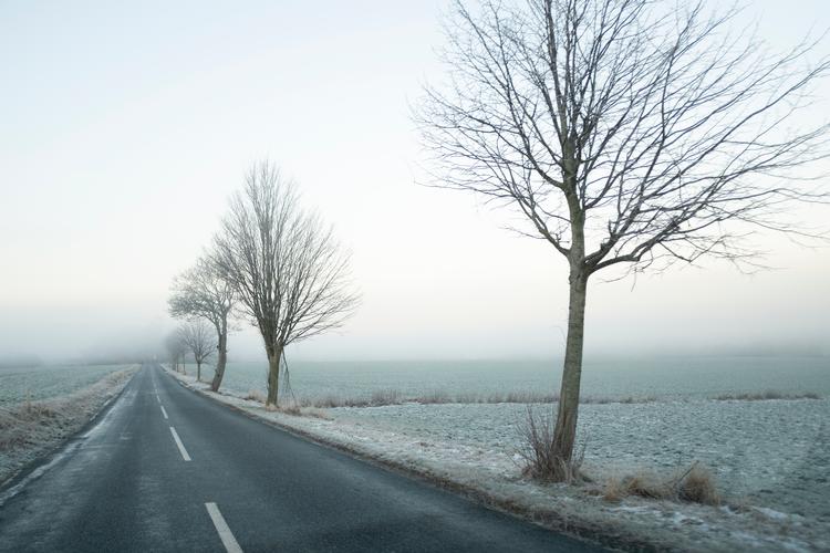 DMI advarer om risiko for glatte veje i denne uge i primært Midt- og Nordjylland. Foto: Thomas Borberg