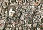 Al-Shifa-sygehuset ligger i et bygningskompleks i Gaza By. Under det har Hamas tilsyneladende indrettet kommando- og lagerbunkere i forventning om, at Israel ikke vil ramme sygehuset. Foto: Maxar Technologies/Ritzau Scanpix