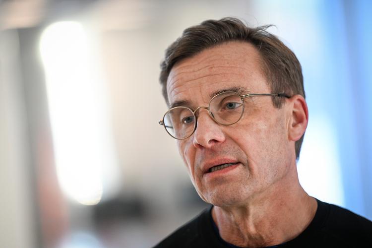 Sveriges statsminister, Ulf Kristersson, må erkende, at den svenske økonomi har det svært. Foto: 10050 Pontus Lundahl/Ritzau Scanpix