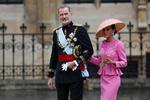 Spaniens kongepar, Felipe VI og Letizia, her fotograferet i forbindelse med kroningen af kong Charles i Storbritannien, kommer nu også på officielt besøg hos den danske dronning.   Foto: Henry Nicholls/Ritzau Scanpix