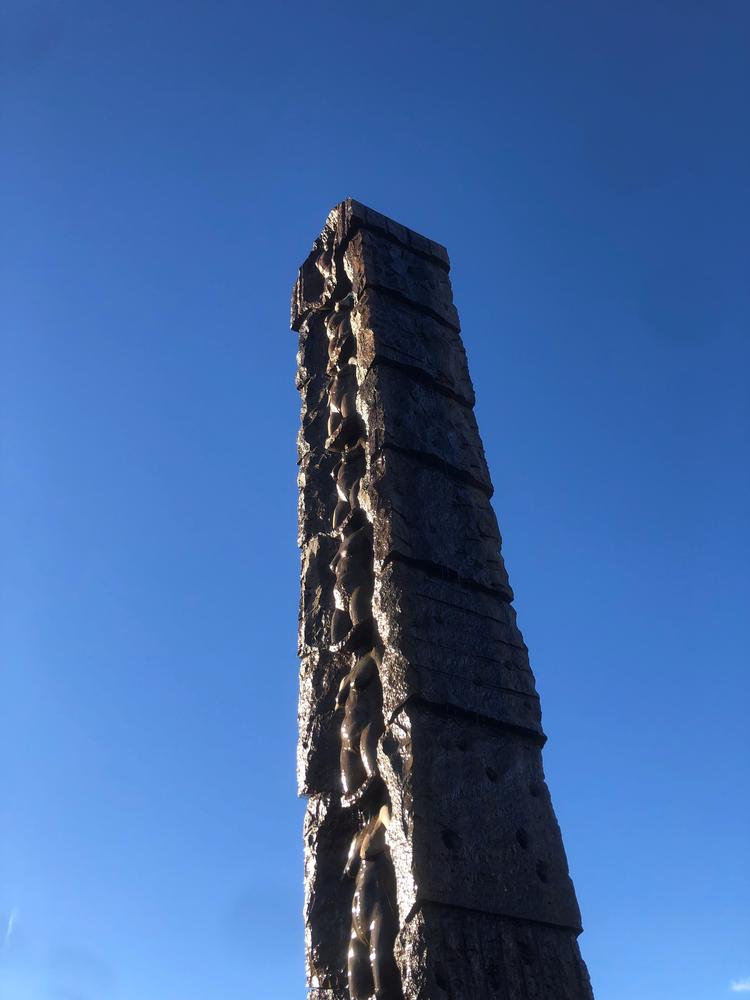 De overskårne kvindekroppe er placeret hele vejen mod stelens top. Foto: Mathias Kryger