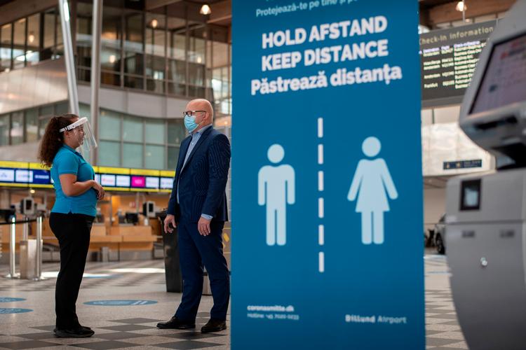 Lufthavnsdirektør Jan Hessellund fra Billund lufthavn var meget alene, da corona lagde en dæmper rejseaktiviteten.   Foto: Joachim Ladefoged