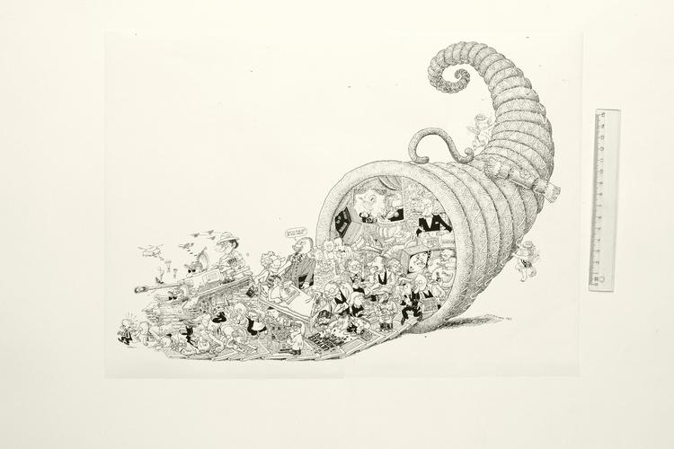 Book Lab har fået en række priser for deres gode boghåndværk, og da de sidste år udgav et bogværk om tegneren Claus Deleuran, gav anmelderen her i avisen seks hjerter og kaldte bogen for overdådig.  Tegning: Claus Deleuran