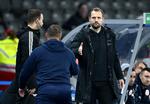 Bo Svensson fotograferet i går da hans hold, Mainz, i Berlin mødte Hertha Berlin i anden runde af den tyske pokalturnering. Mainz tabte 0-3.  Foto: Annegret Hilse/Ritzau Scanpix