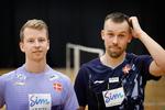 Sammen med singlespillerne Viktor Axelsen og Anders Antonsen udgør Kim Astrup (tv.) og Anders Skaarup den danske repræsentation i sæsonfinalerne i Kina, hvor der er otte deltagere i hver række.  Foto: Jens Dresling