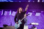 Dave Grohl ses her, da Foo Fighters senest spillede på Roskilde Festival. Det var i 2017.  Foto: Per Lange