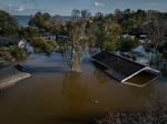 Danmark var 20.-21. oktober ramt af storm og høj vandstand mange steder i landet. Billedet her er fra Roneklint ved Faxe Bugt.  Foto: Mads Nissen