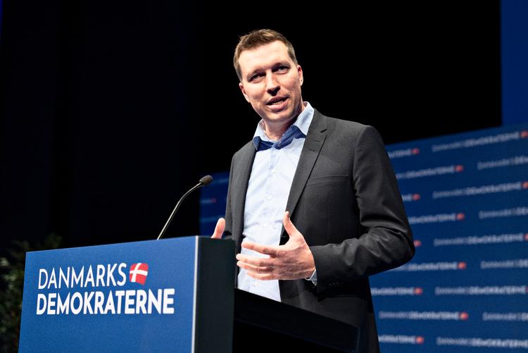 Søren Søndergaard, formand for Landbrug og Fødevarer, havde taget et betændt emne med til Danmarksdemokraternes landsmøde i Aalborg. Foto: Henning Bagger/Ritzau Scanpix