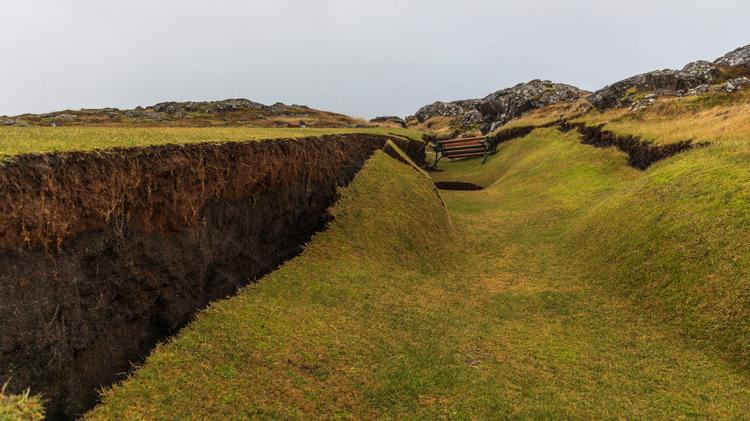 Grindavík, der ligger oven på et område med vulkansk aktivitet, blev lørdag evakueret i frygt for et udbrud. Foto: Ruv/ragnar Visage/Ritzau Scanpix