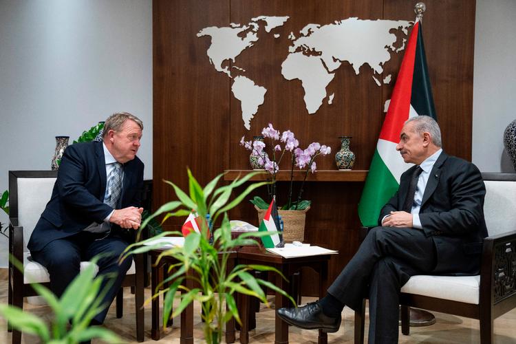 Udenrigsminister Lars Løkke Rasmussen besøger i dag premierministeren for Det Palæstinensiske Selvstyre, Mohammad Shtayyeh. Foto: Bo Amstrup/Ritzau Scanpix