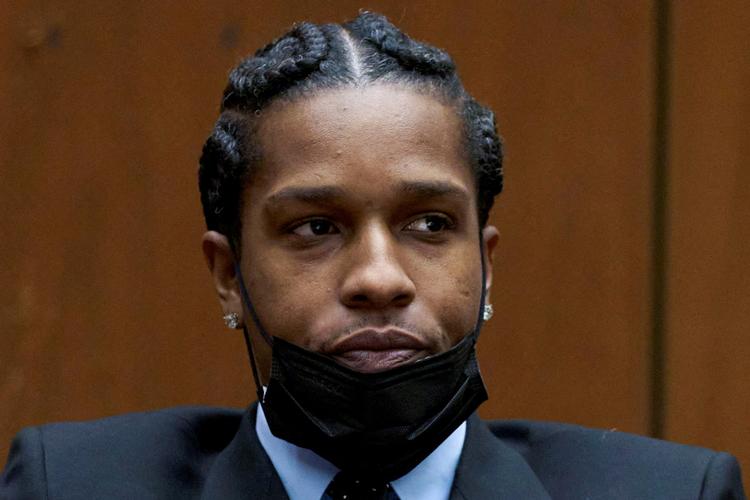 Rakim Mayers, alias A$AP Rocky, ses her i retten i Los Angeles. Foto: Pool/Ritzau Scanpix