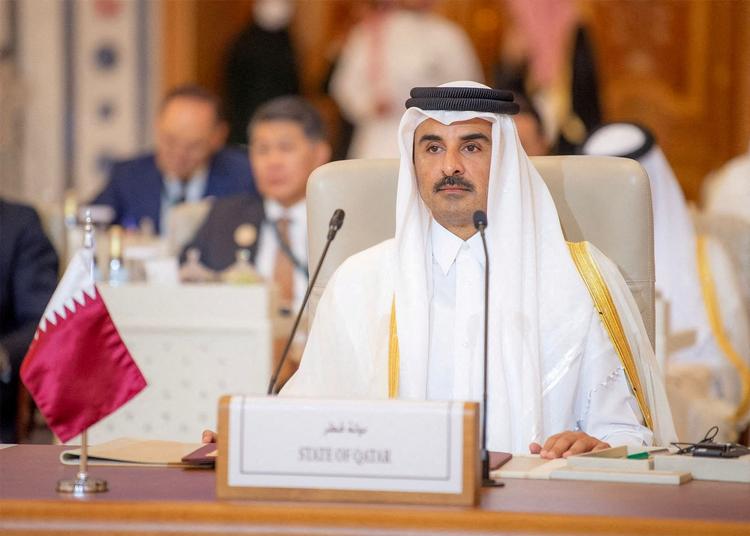 Qatars emir, sheikh Tamim bin Hamad al-Thani, har mæglet mellem Hamas og Israel – og længe fungeret som deres mellemmand.  Arkivfoto:  Saudi Press Agency