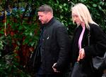 Peter Spooner, faderen til Brianna Ghey, ankommer til retten i Machester.  Foto: Oli Scarff/Ritzau Scanpix