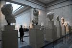 The Elgin Marbles, som briterne kalder skulpturerne, er blevet dyrket som et højdepunkt i europæisk kunst. Indtil begyndelsen af 1800-tallet var de del af Parthenon-templet i Athen.   Foto: Toby Melville/Ritzau Scanpix