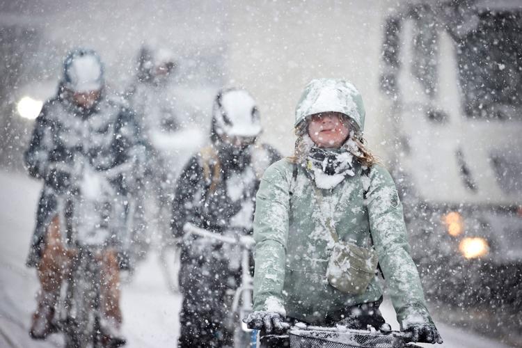 I København har det også sneet torsdag morgen. Foto: Jens Dresling