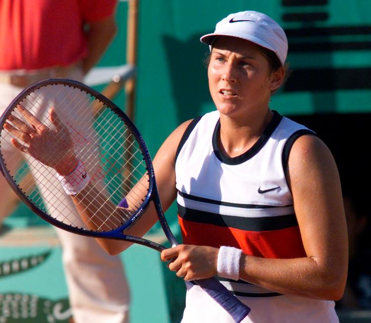 Monica Seles i sin tid på banen. Foto: Philippe Wojazer/Ritzau Scanpix