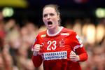 Kristina Jørgensen rejste sig ovenpå en forfærdelig første halvleg og blev katalysator for den danske sejr over Serbien. Foto: Jens Dresling