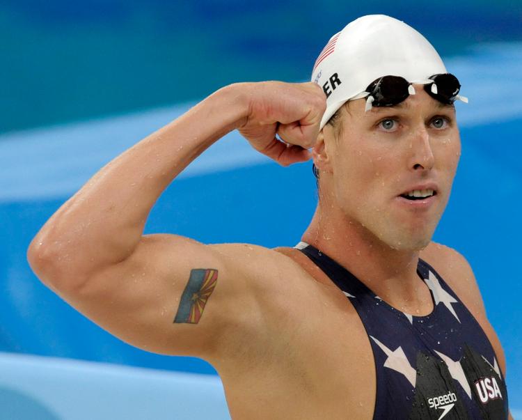 Klete Keller under De Olympiske Lege i Beijing i 2008, hvor det ikke endte med guld - det gjorde det til gengæld de to forringe gange.  Foto: Thomas Kienzle/Ritzau Scanpix