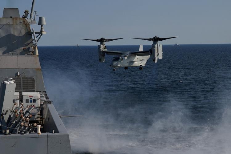 »Sådan som Nato selv har defineret deres udfordringer, der er det klart nødvendigt med et øget budget«, siger Peter Viggo Jakobsen. Billedet her er fra en amerikansk militærøvelse i Østersøen i september 2023. Foto: Janis Laizans/Ritzau Scanpix