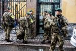 Forsvaret har før hjulpet politiet med bevogtning - her af synagogen i Krystalgade i det indre København. Foto: Stine Bidstrup