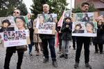 Demonstration til støtte for oprøret i Iran ved den iranske ambassade på Østerbro i København sidste år.  Mellem 75 og 100 demonstranter samt politiet var til stede.  Foto: Thomas Borberg