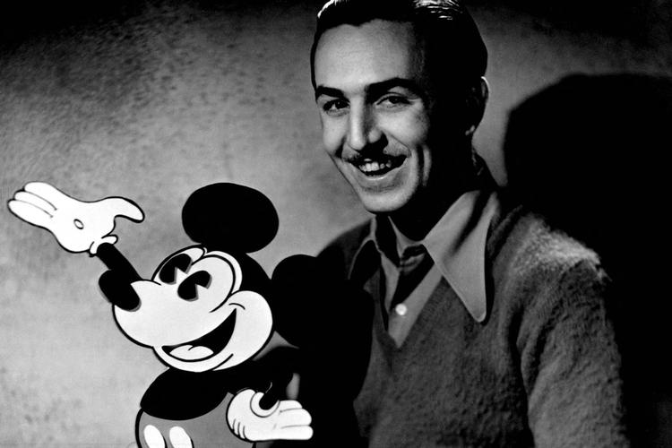 Walt Disney skabte den første udgave af Mickey Mouse i 1928. 'Steamboat Willie' var blandt de første tegnefilm, hvor lyd og billede var synkroniseret. Foto: Ho New/Ritzau Scanpix